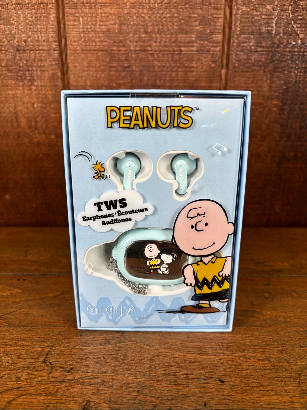 Peanuts Miniso Light Blue Charlie Brown TWS Earbuds with Themed Case